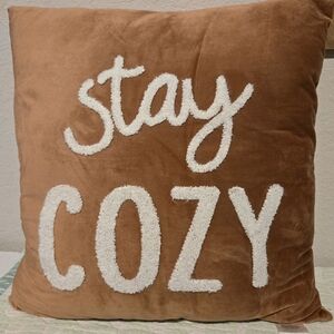 Huntington Home "Stay Cozy" Big Throw Pillow.